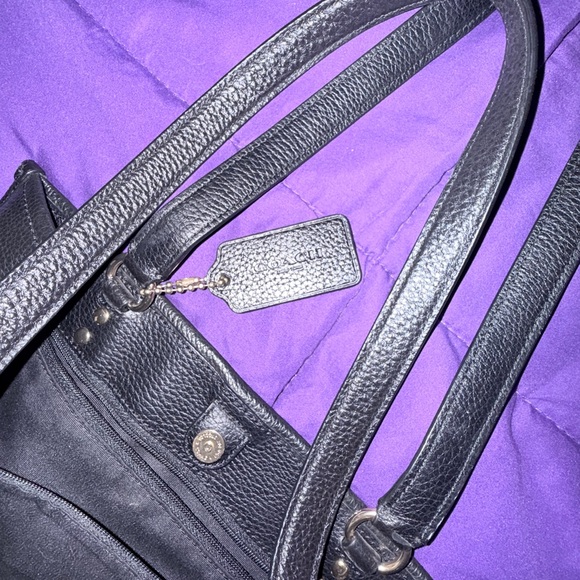 Coach Black Leather Tote Bag Dempsey c3078 - Picture 3 of 9